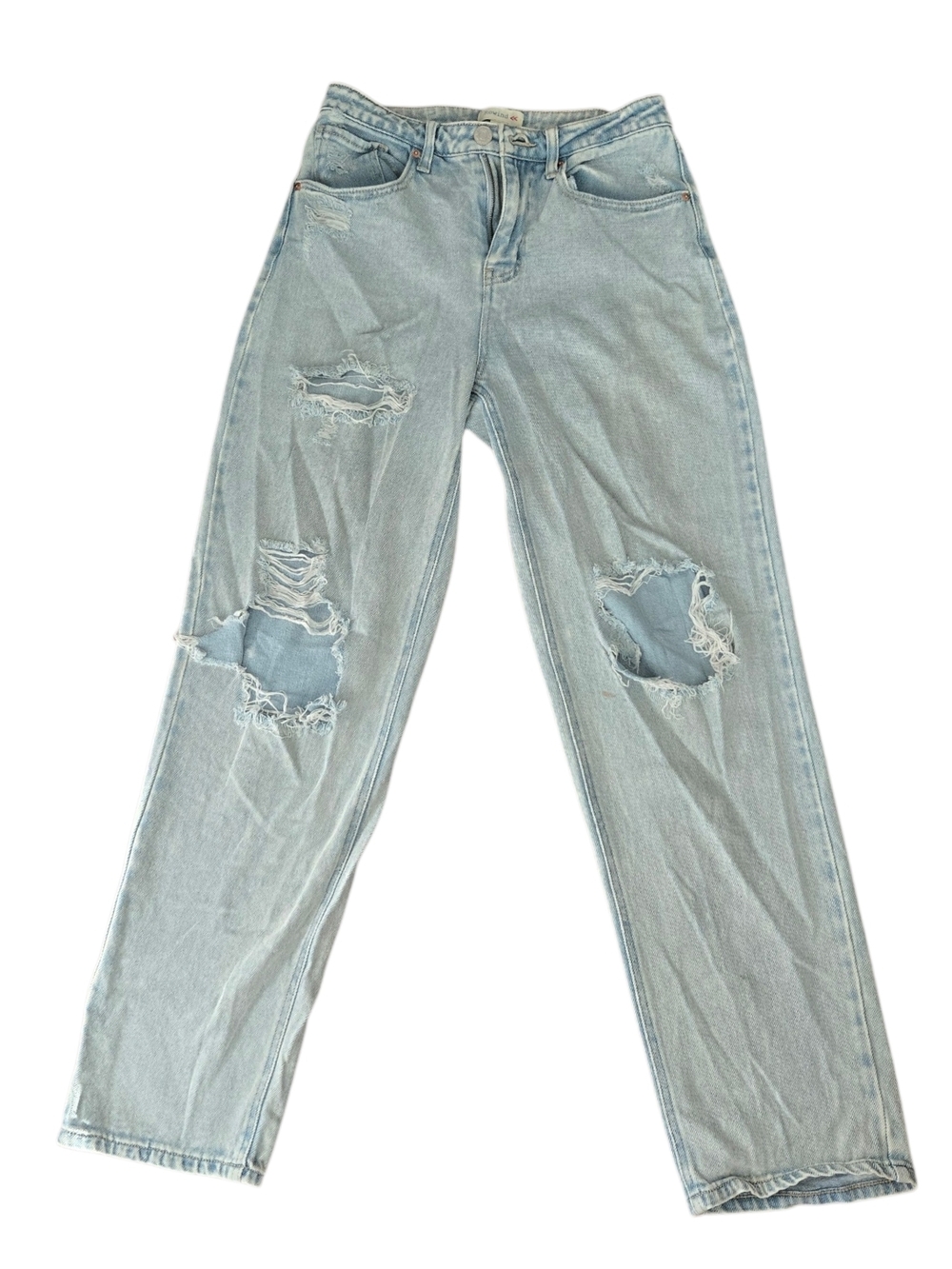 Rewind Light Blue Distressed Boyfriend Jeans